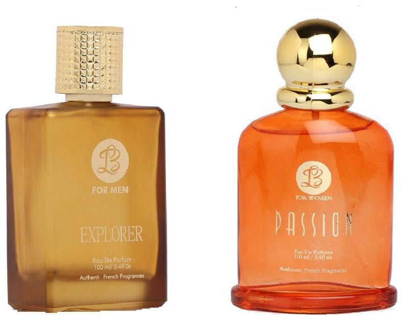 

Lyla Blanc EDP Mens EXPLORER Lyla Blanc EDP Womens PASSION (Pack of 2 Perfume for Couple) (100ml each)