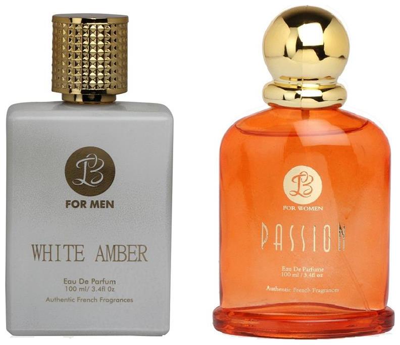 

Lyla Blanc EDP Mens WHITE AMBER Lyla Blanc EDP Womens PASSION (Pack of 2 Perfume for Couple) (100ml each)