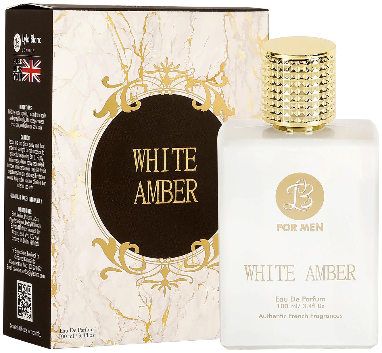 

Lyla Blanc EDP WHITE AMBER Premium French Perfume for Men 100ml