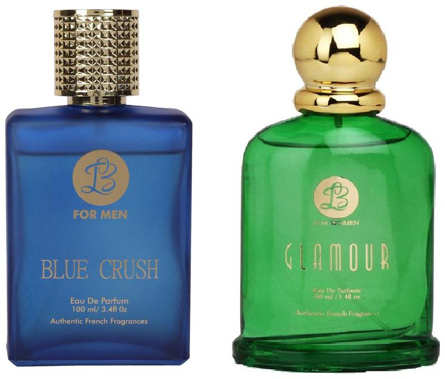 

Lyla Blanc EDP Mens BLUE CRUSH Lyla Blanc EDP Womens GLAMOUR (Pack of 2 Perfume for Couple) (100ml each)