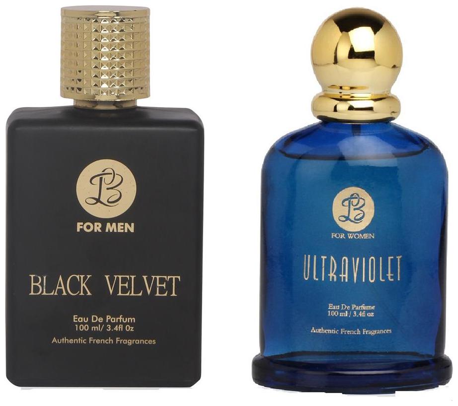 

Lyla Blanc EDP Mens BLACK VELVET Lyla Blanc EDP Womens ULTRA VOILENT (Pack of 2 Perfume for Couple) (100ml each)
