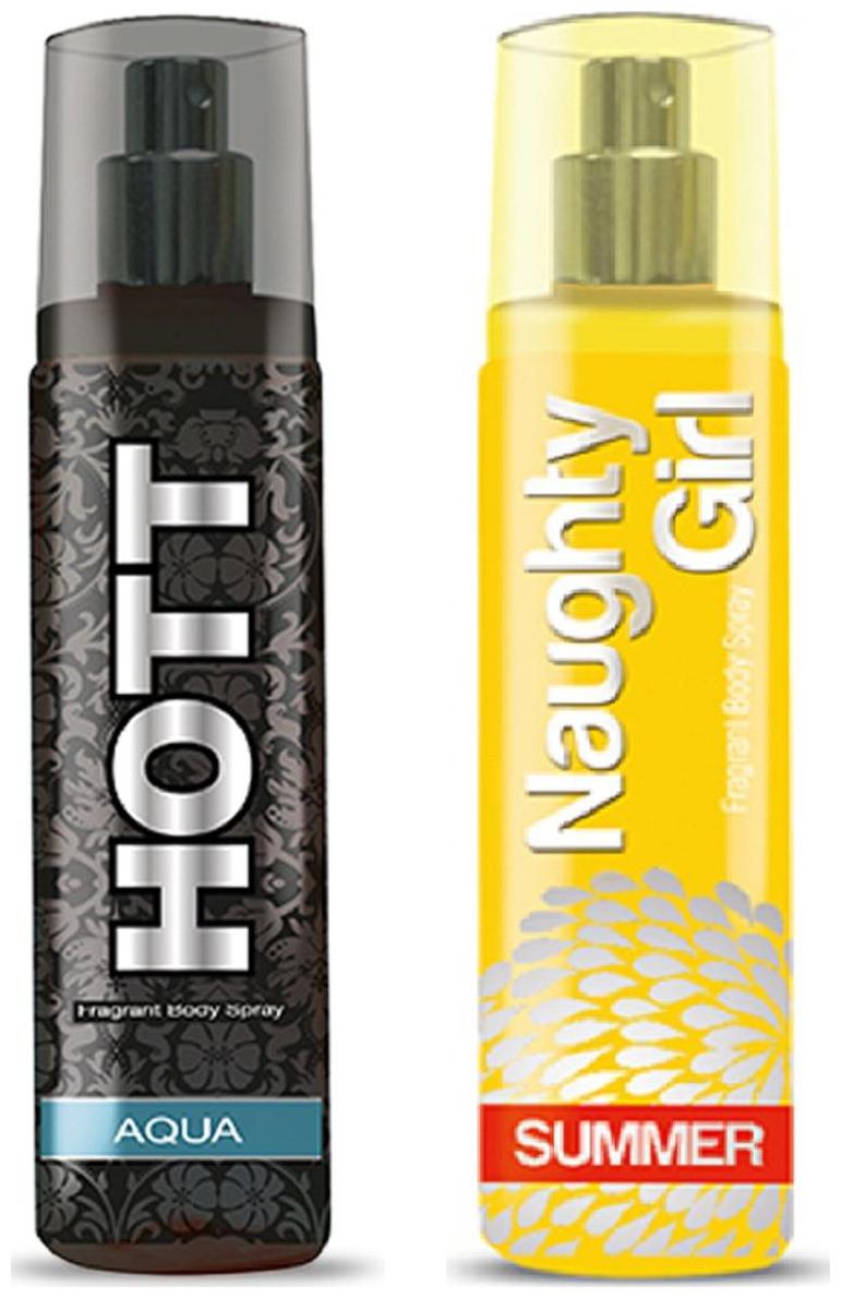

HOTT Mens AQUA Naughty Girl SUMMER (Pack of 2 Perfume Spray for Couple) (135ml each)
