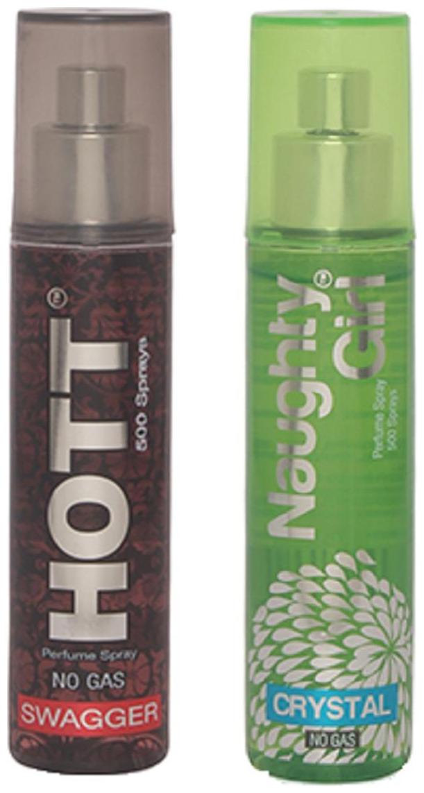 

HOTT Mens SWAGGER Naughty Girl CRYSTAL (Pack of 2 Perfume Spray for Couple) (60ml each)