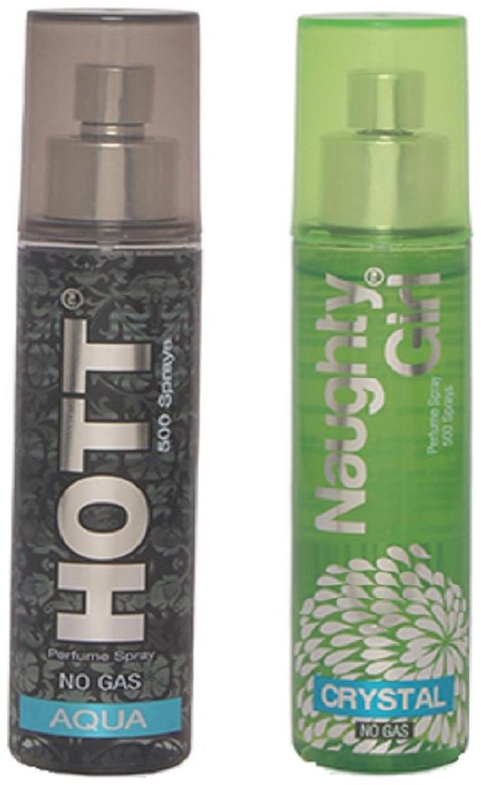 

HOTT Mens AQUA Naughty Girl CRYSTAL (Pack of 2 Perfume Spray for Couple) (60ml each)