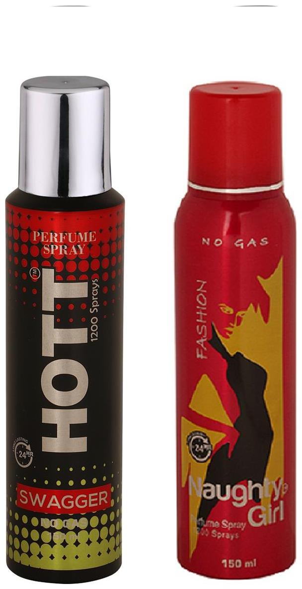 

HOTT Mens SWAGGER Naughty Girl FASHION (Pack of 2 Perfume Spray for Couple) (150ml each)