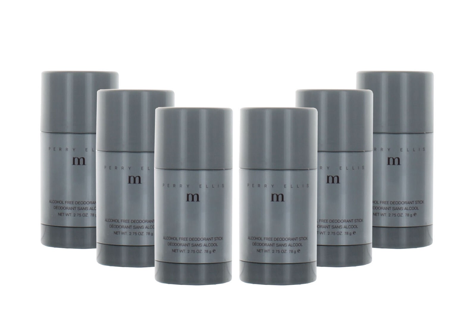 

M by Perry Ellis for Men Combo Pack Deodorant Stick 16 5oz (6x 2 75oz) NEW