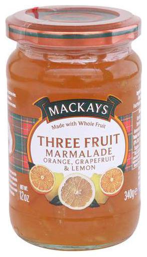 

Mackays Marmalade - Three Fruit (Orange Grapefruit lemon) 340 g