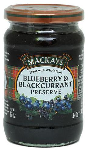 

Mackays Preserve - Blueberry Blackcurrant 340 g