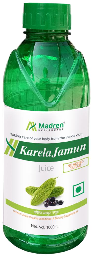 

Madren Healthcare Karela Jamun Natural Juice Sugar Free 1 L (Pack Of 1)