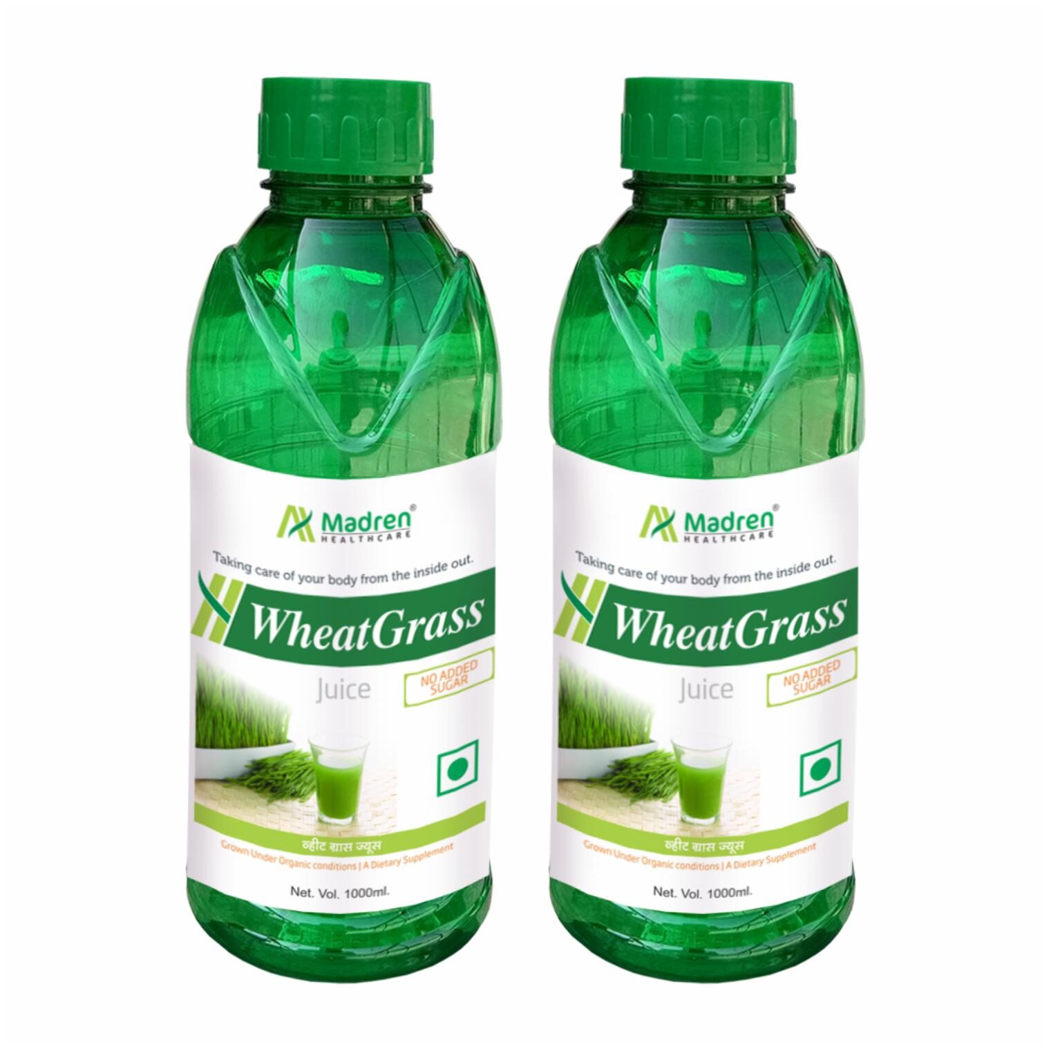 

Madren Healtcare Wheatgrass Natural Herbal Juice Sugar Free 1 L (Pack Of 2)
