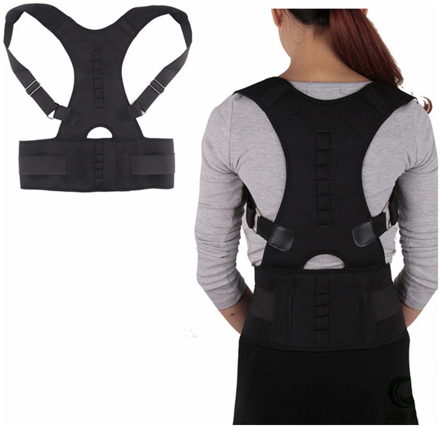 

Magnetic Lumbar Back Support Eases Pain Energizing Posture free Size