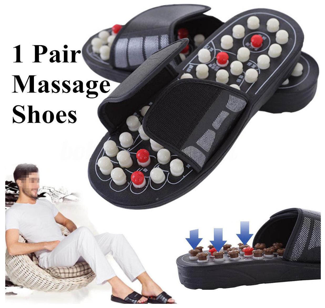 

Magnetic Therapy Accu Paduka Slippers Spring Acupressure and for Full Body Blood Circulation Natural Leg Foot Massager Slippers