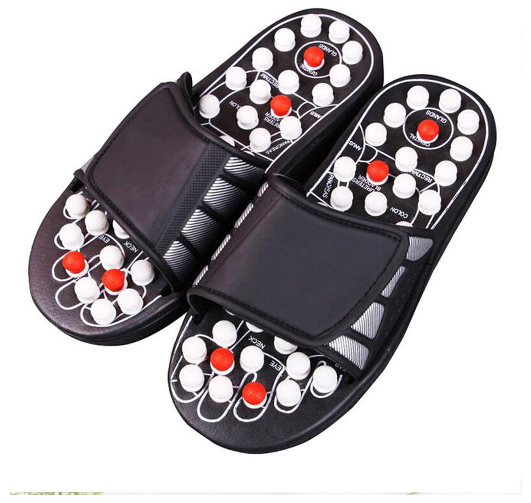 

Magnetic Therapy Accu Paduka Slippers Spring Acupressure and for Full Body Blood Circulation Natural Leg Foot Massager Slippers