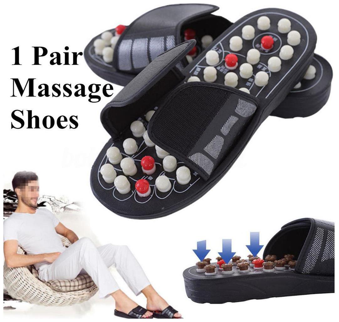 

Magnetic Therapy Accu Paduka Slippers Spring Acupressure and for Full Body Blood Circulation Natural Leg Foot Massager Slippers