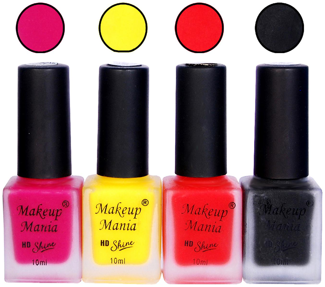 

Makeup Mania Matte Nail Paint 10 ml (Pack of 4)