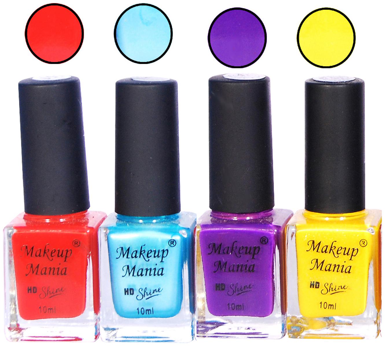 

Makeup Mania Nail Paint 10 ml (Pack of 4)