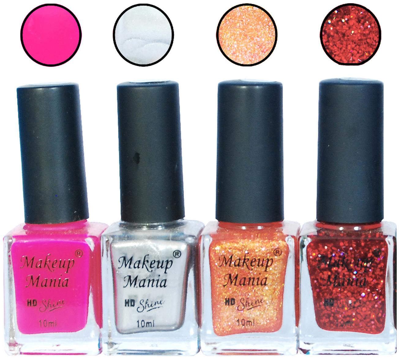 

Makeup Mania Nail Paint 10 ml (Pack of 4)