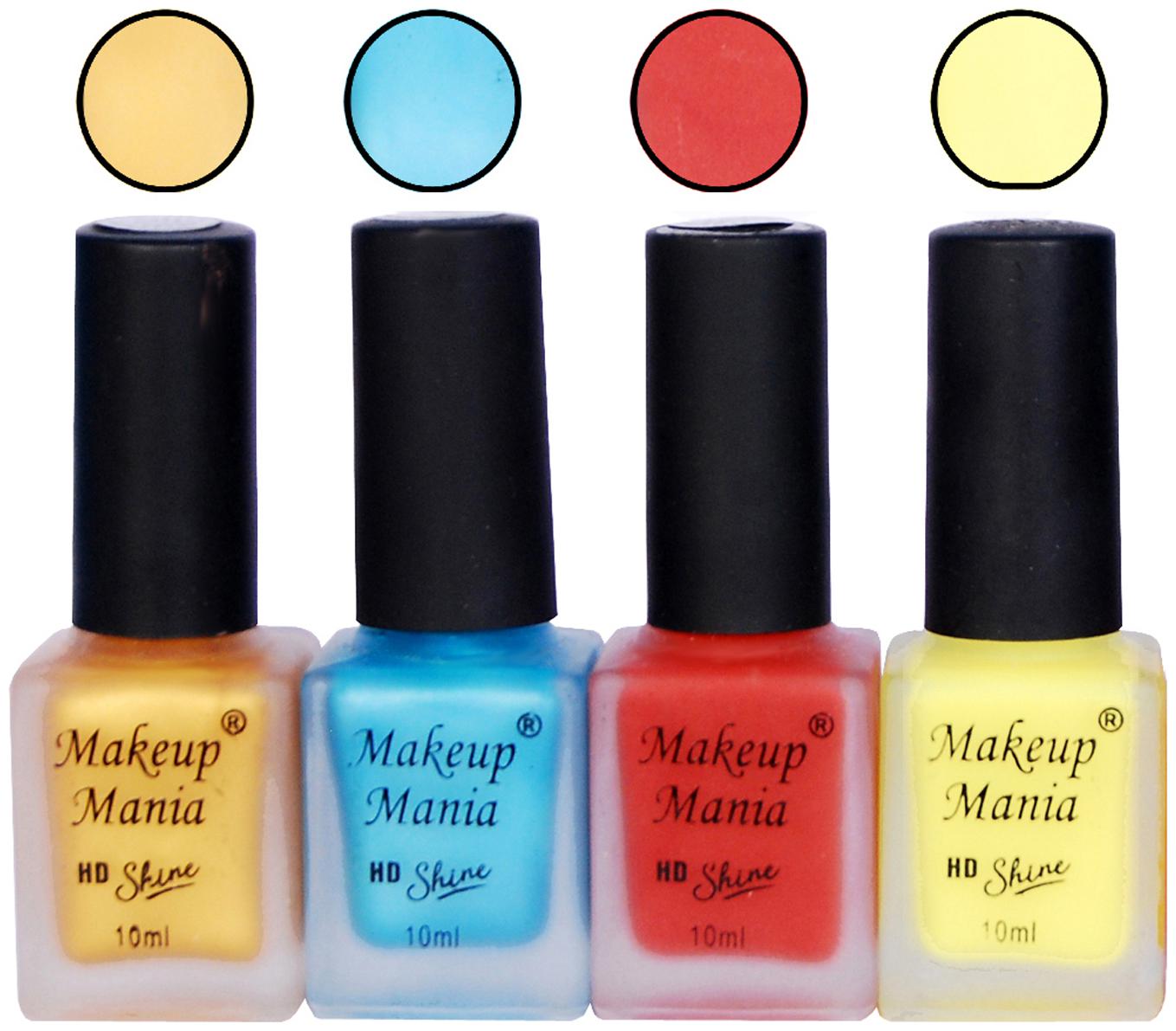 

Makeup Mania Matte Nail Paint 10 ml (Pack of 4)
