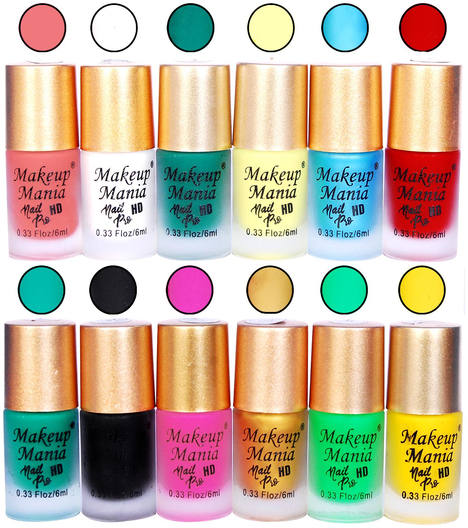 

Makeup Mania Trendy Nail Polish Combo Matte Nail Paint 6 ml (Pack of 12)