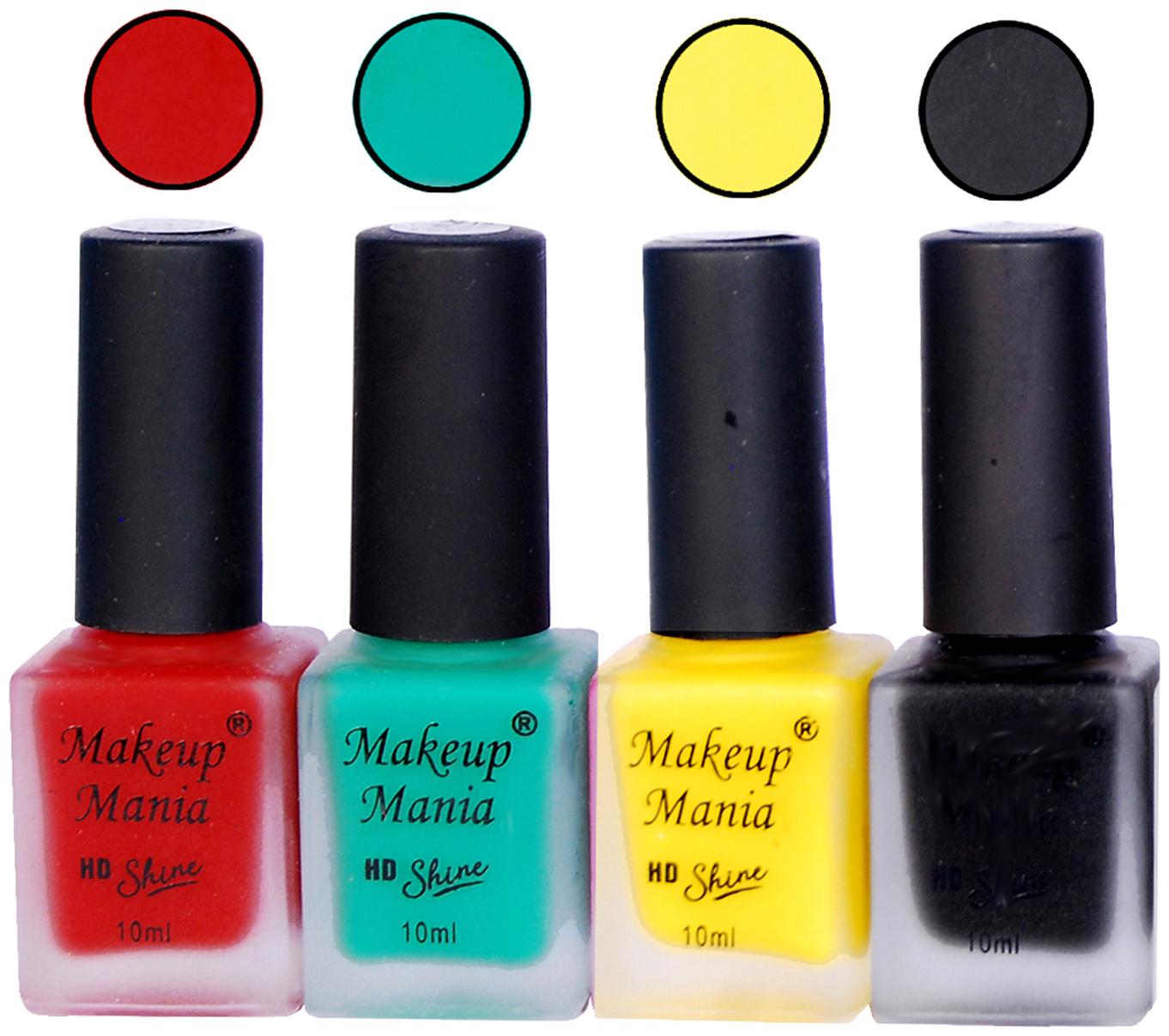 

Makeup Mania Matte Nail Paint 10 ml (Pack of 4)