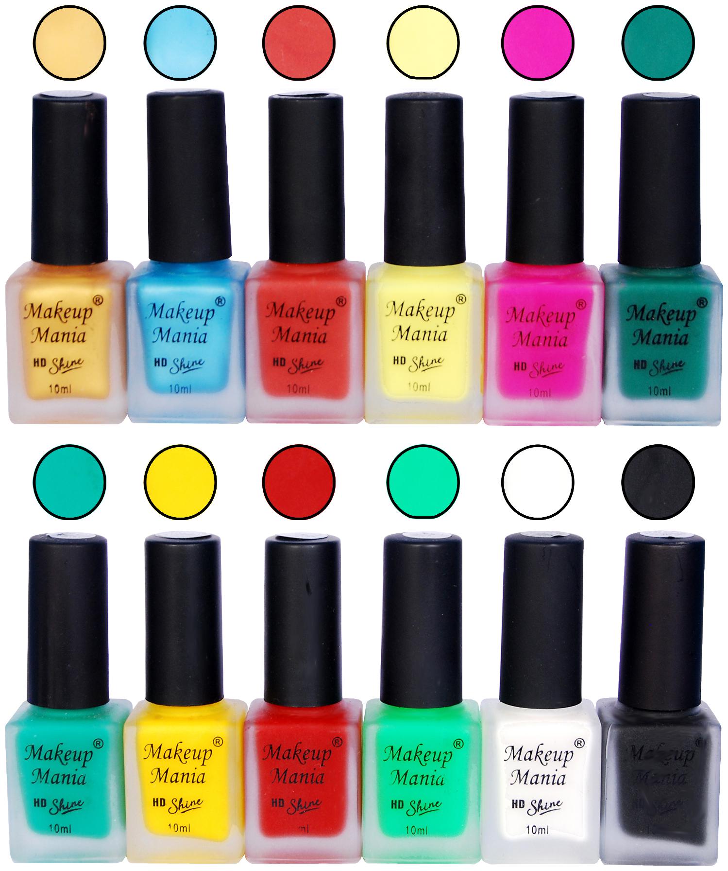 

Makeup Mania Trendy Nail Polish Combo Matte Nail Paint 10 ml (Pack of 12)
