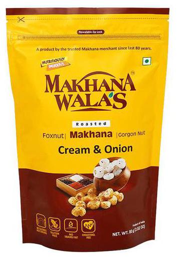 

Makhanawala s Roasted Makhana Cream Onion 80 g