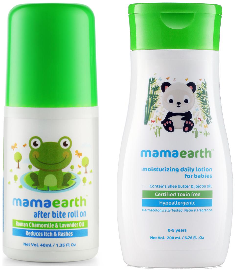 

Mamaearth After Bite Roll On for Rashes Mosquito 40ml for Babies and Daily Moisturizing Baby Lotion 200ml (Pack of 2)