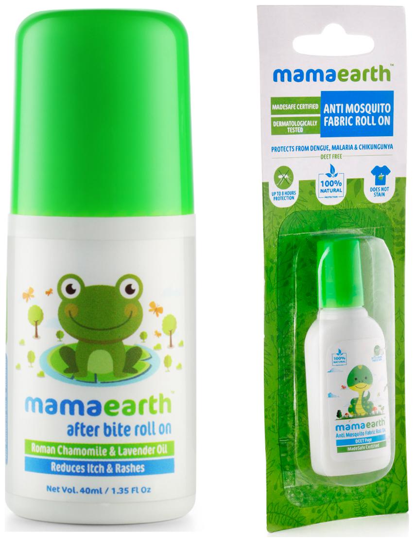 

Mamaearth After Bite Roll On for Rashes Mosquito 40ml for Babies and Anti Mosquito Fabric Roll On 8ml (Pack of 2)