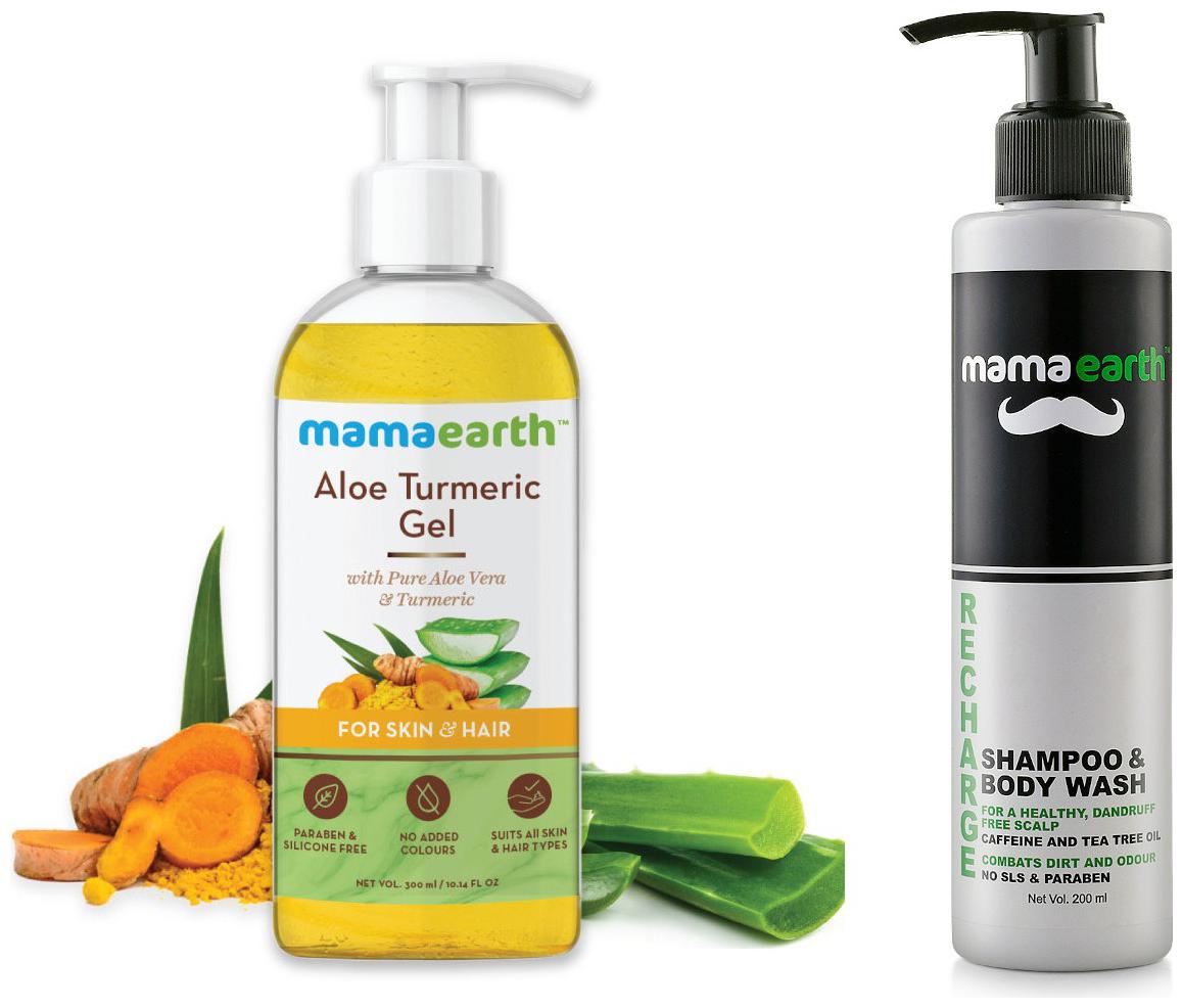 

Mamaearth Aloe Vera Gel 300 ml and Recharge Energizing Shampoo 200 ml (Pack of 2)