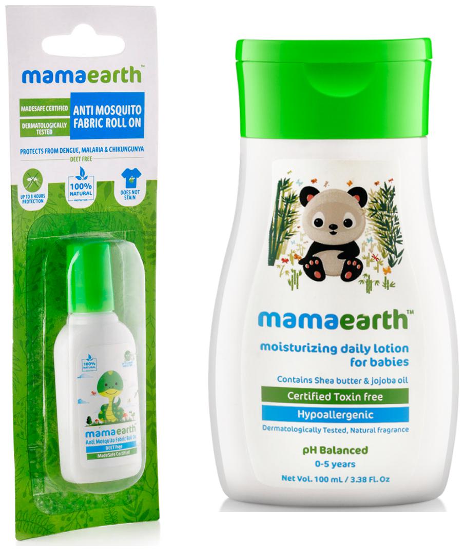 

Mamaearth Anti Mosquito Fabric Roll On 8ml and Lotion (100 ml) (Pack of 2)