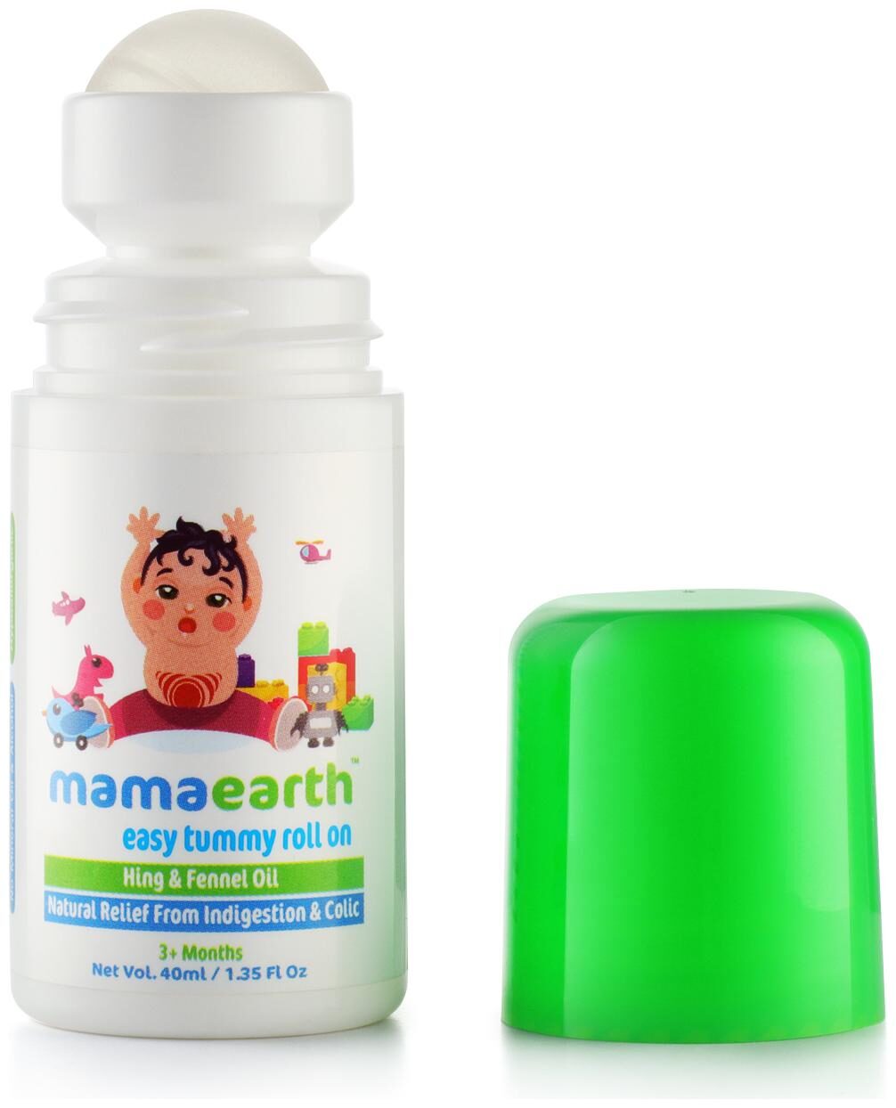 

Mamaearth Easy baby Tummy Roll On for Digestion Colic Relief with Hing Fennel 40 ml and Lotion (100 ml) (Pack of 2)