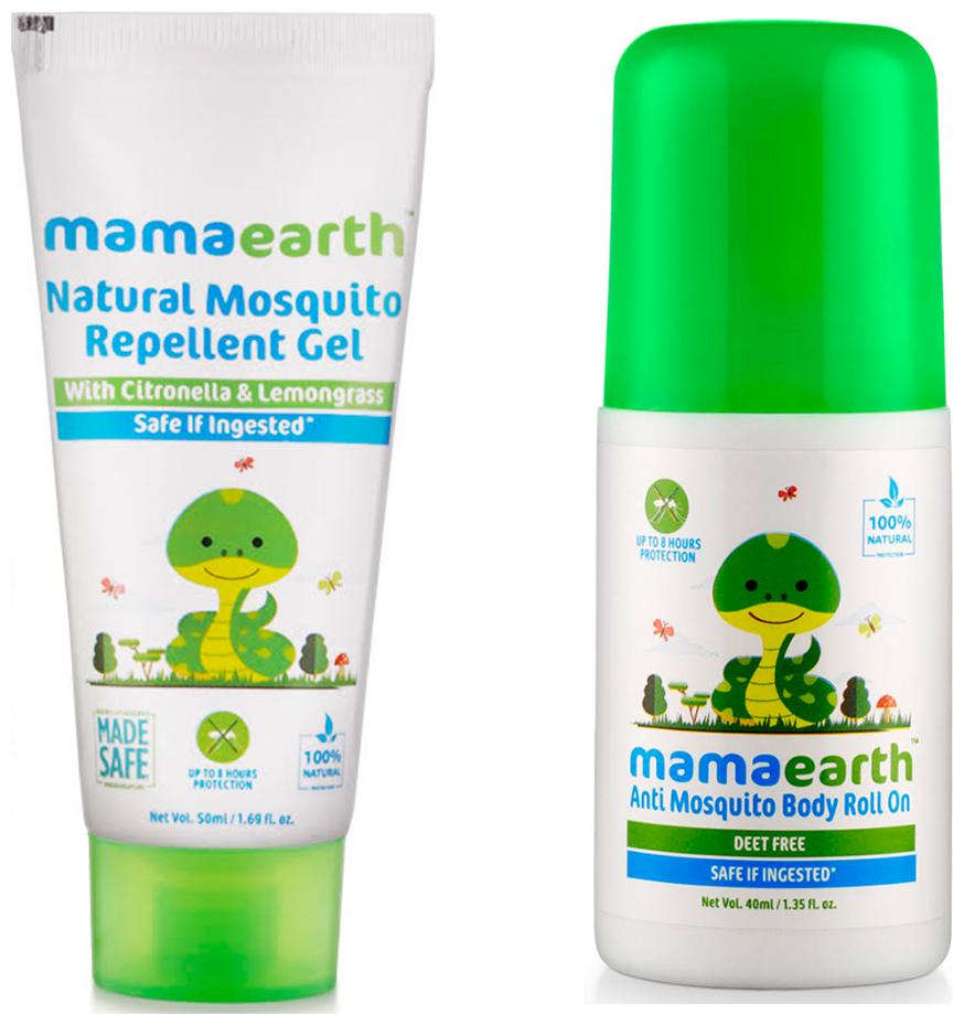 

Mamaearth Natural Mosquito Repellent Gel 50ml and Natural Anti Mosquito Body Roll On 40ml (Pack of 2)