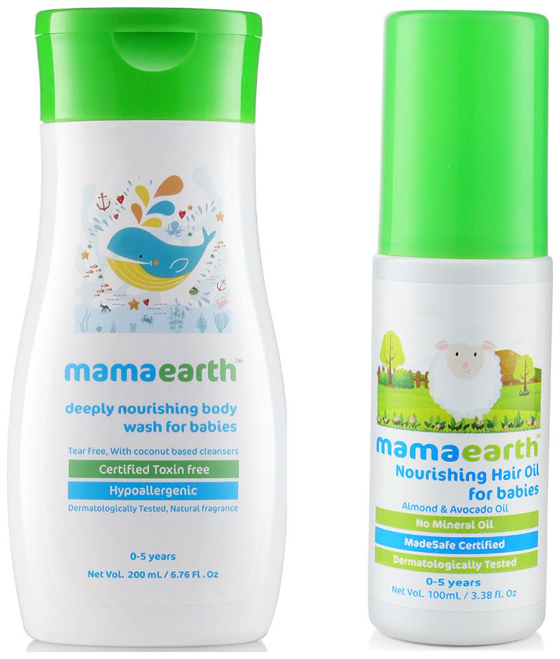 

Mamaearth nourishing wash (200 ml) and Nourishing Hair Oil 100ml (0-10 Years) (Pack of 2)