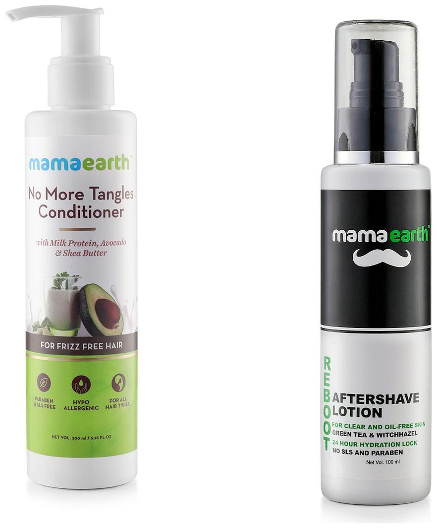 

Mamaearth No More Tangles Hair Conditioner 200ml Reboot After Shave Lotion 100ml (Pack of 2)