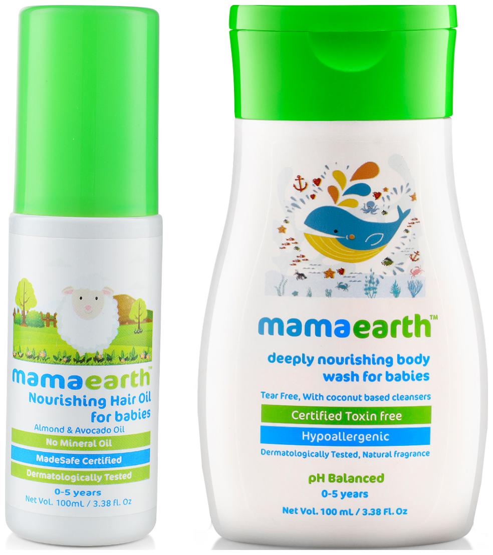 

Mamaearth Nourishing Hair Oil 100ml and nourishing wash (100 ml) (Pack of 2)