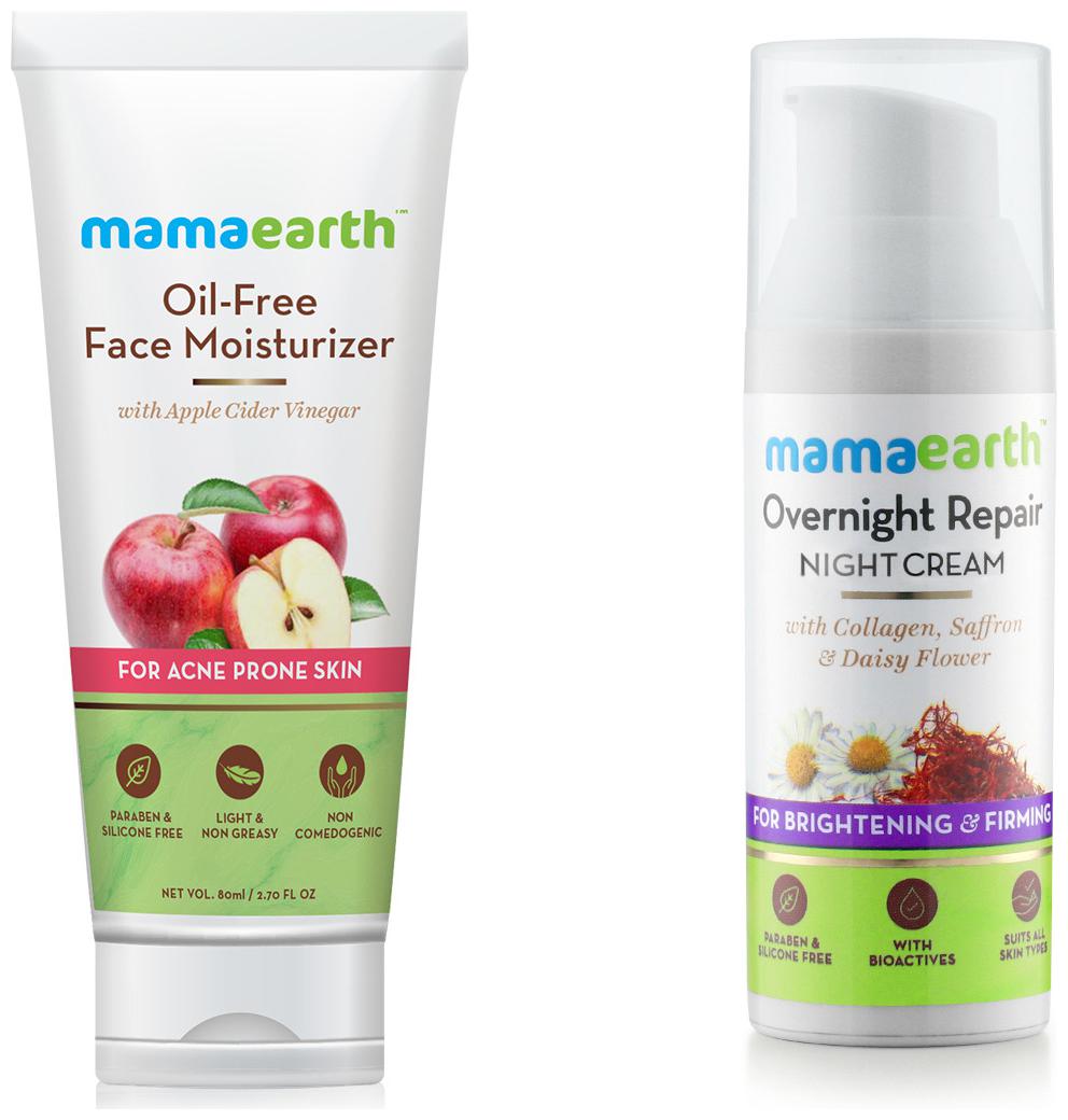 

Mamaearth Oil Free 80 ml And Night Cream 50 ml (Pack of 2)