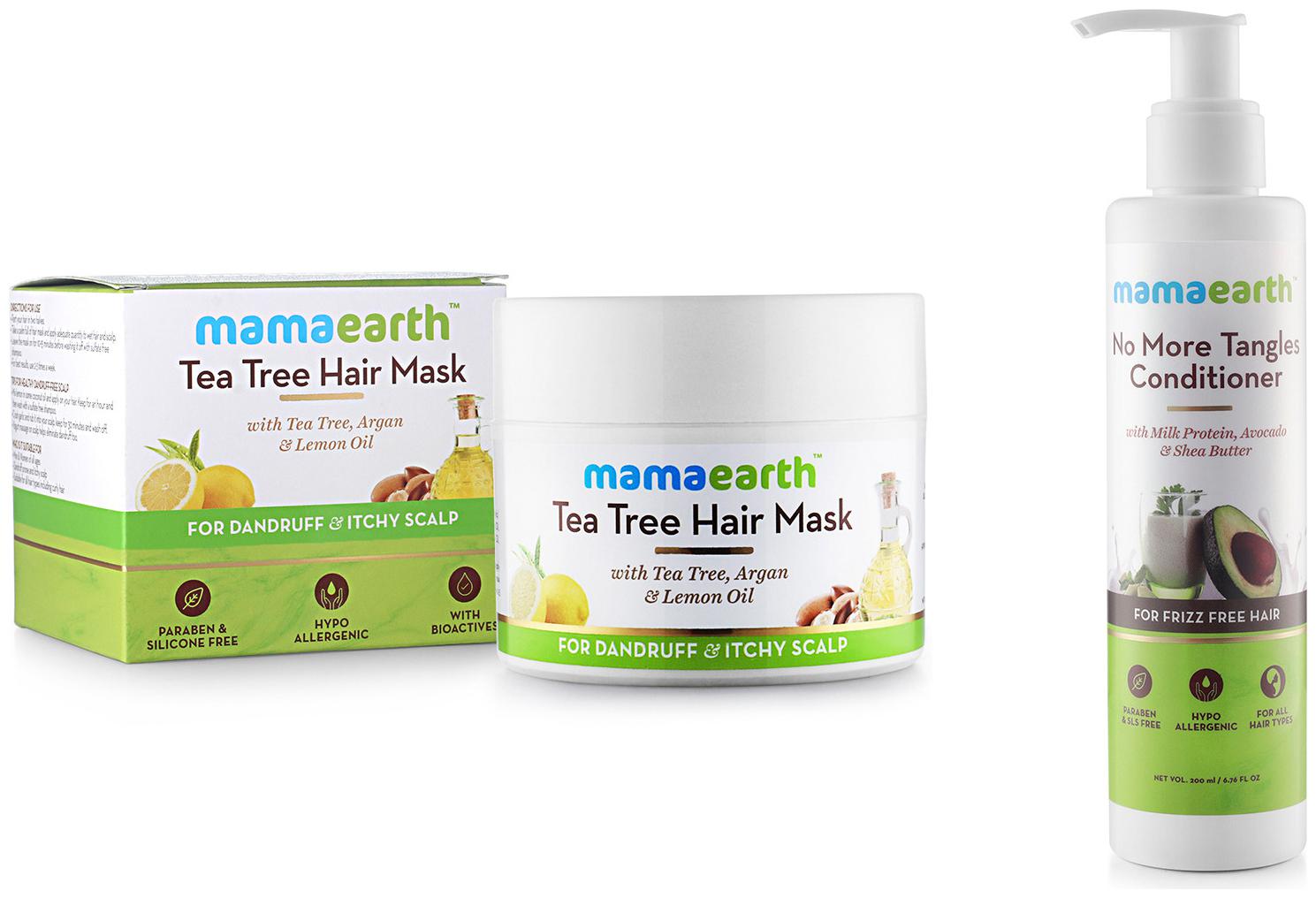 

Mamaearth Tea Tree Hair Maks 200 ml Conditioner 200 ml ( Pack Of 2)