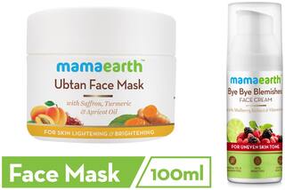 Buy Mamaearth Ubtan Face Mask 100 Ml Bye Bye Face Cream 50 Ml Pack Of 2 Online At Low Prices In India Paytmmall Com
