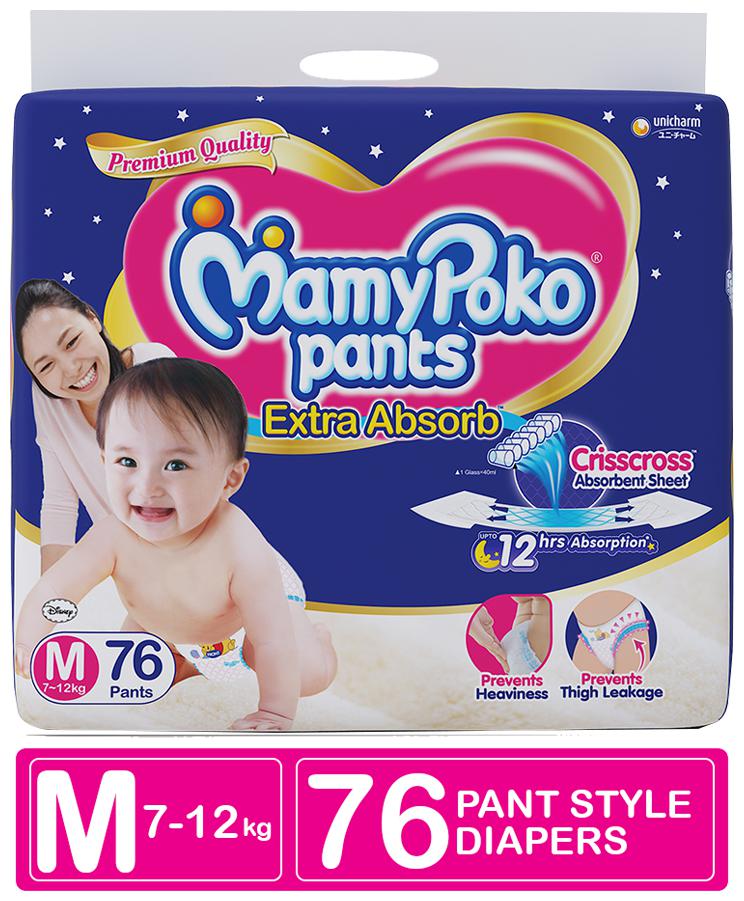 

Mamy Poko Pants Style Diapers - Medium 76 pcs
