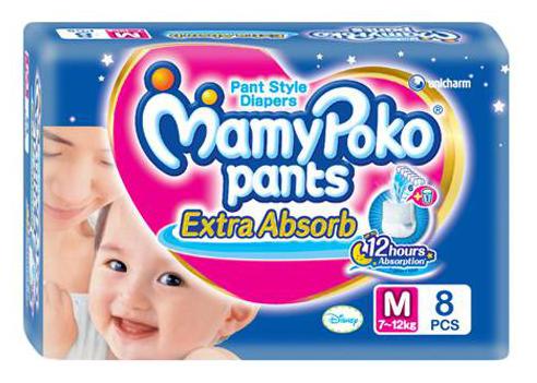 

Mamypoko Pants Style Diapers - Medium 7-12 kg 8 pcs