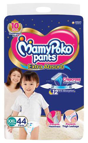 

MamyPoko Pants Pants Extra Absorb Diaper - XX-Large 15-25 kg 44 Diapers
