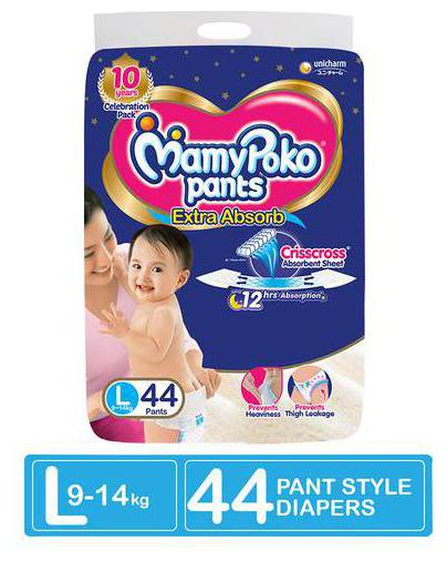 

Mamypoko Pants - Extra Absorb Diaper Large Size 44 pcs