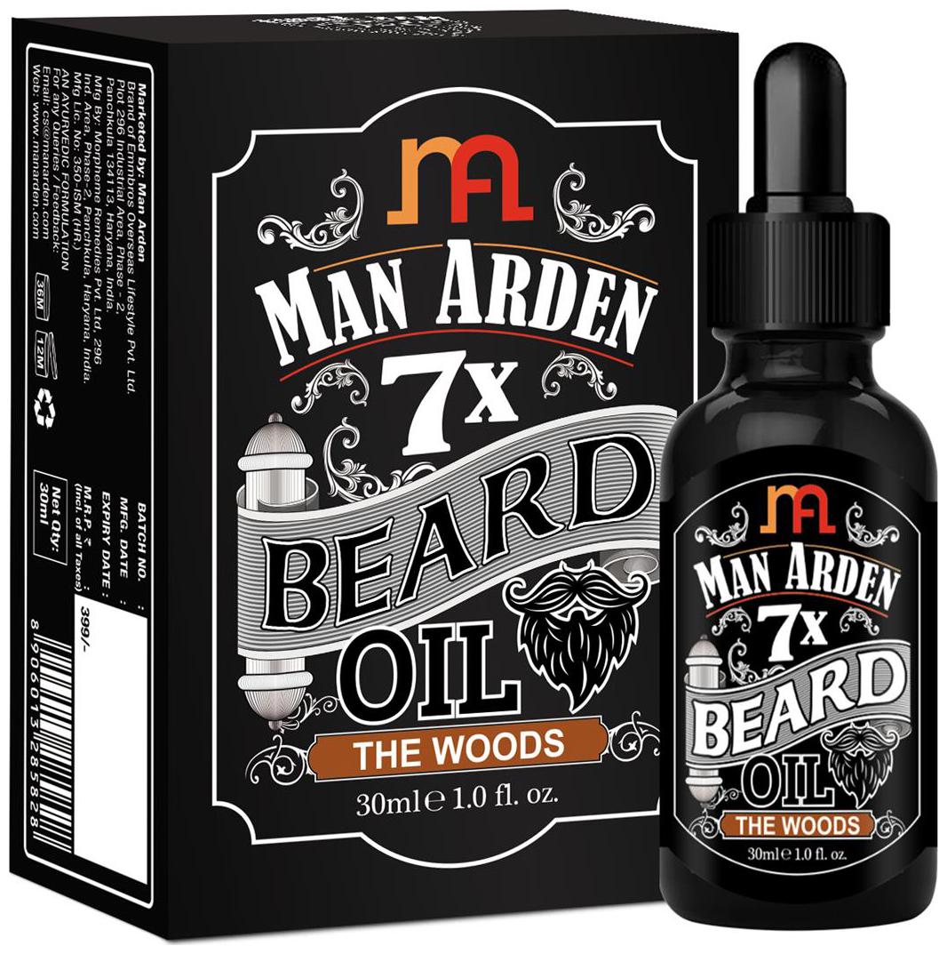 

Man Arden 7X Beard Oil 30ml (The Woods) - 7 Premium Oils Blend For Beard Growth Nourishment
