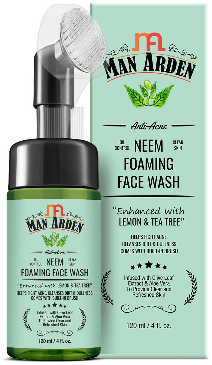 

Man Arden Anti-Acne Neem Foaming Face Wash with Built-in Brush - 120ml