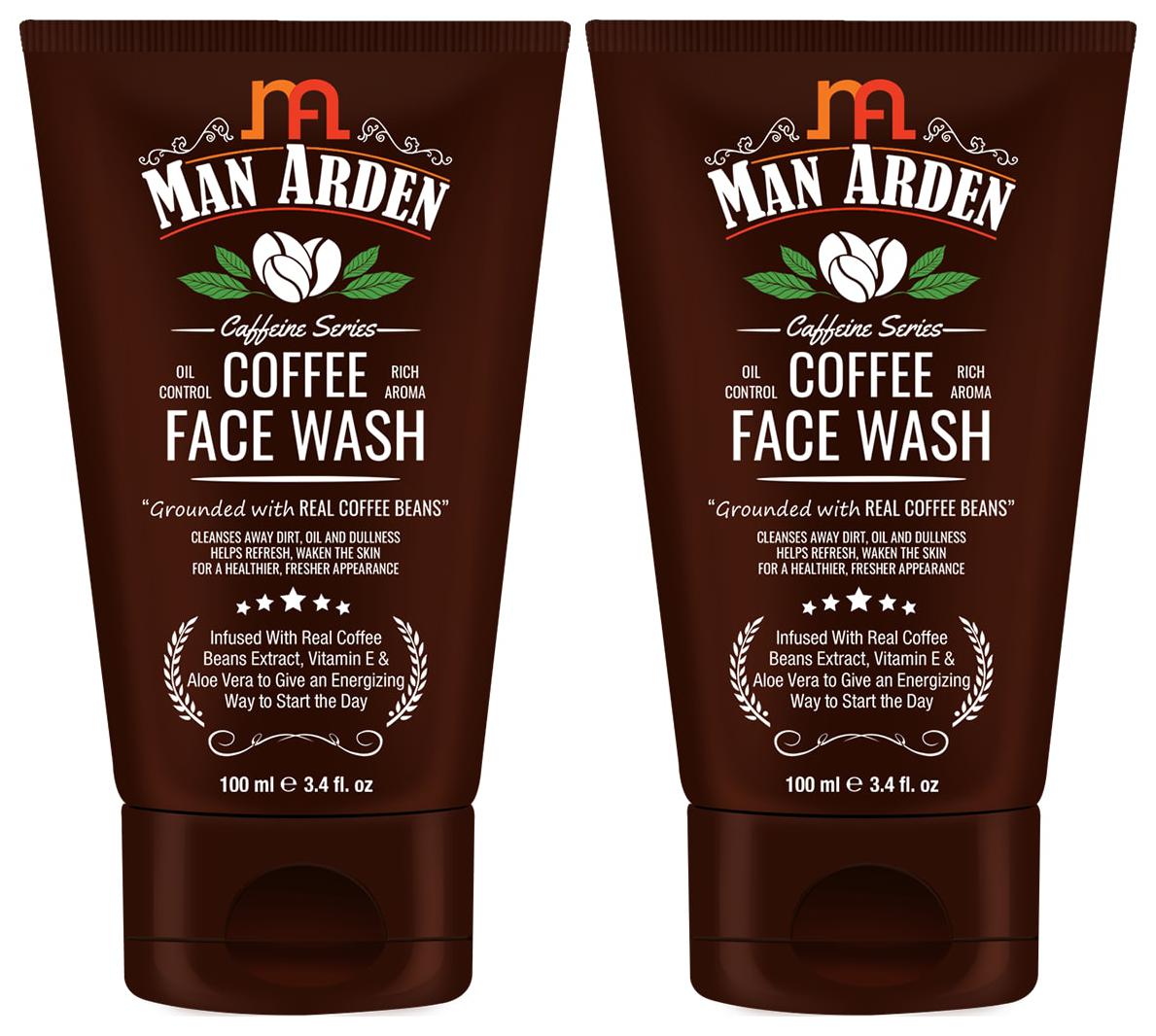

Man Arden Coffee Face Wash - No Parabens Sulphate Silicones - 100ml (Pack Of 2 )