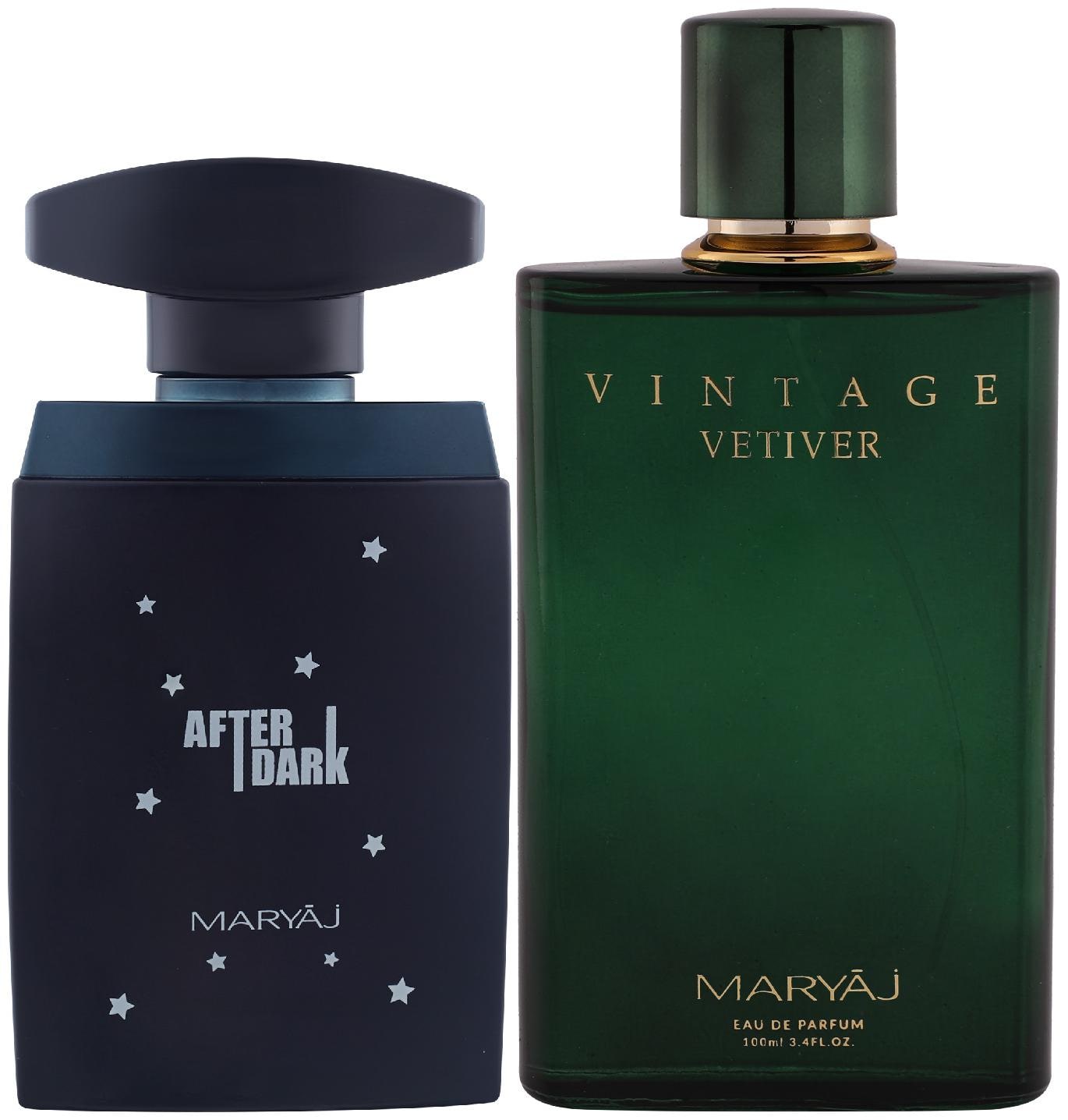 

Maryaj After Dark Eau De Parfum Woody Aromatic Perfume 100ml For Men And Maryaj Vintage Vetiver Eau De Parfum Citrus Aromatic Perfume 100ml For Unisex (Pack Of 2)