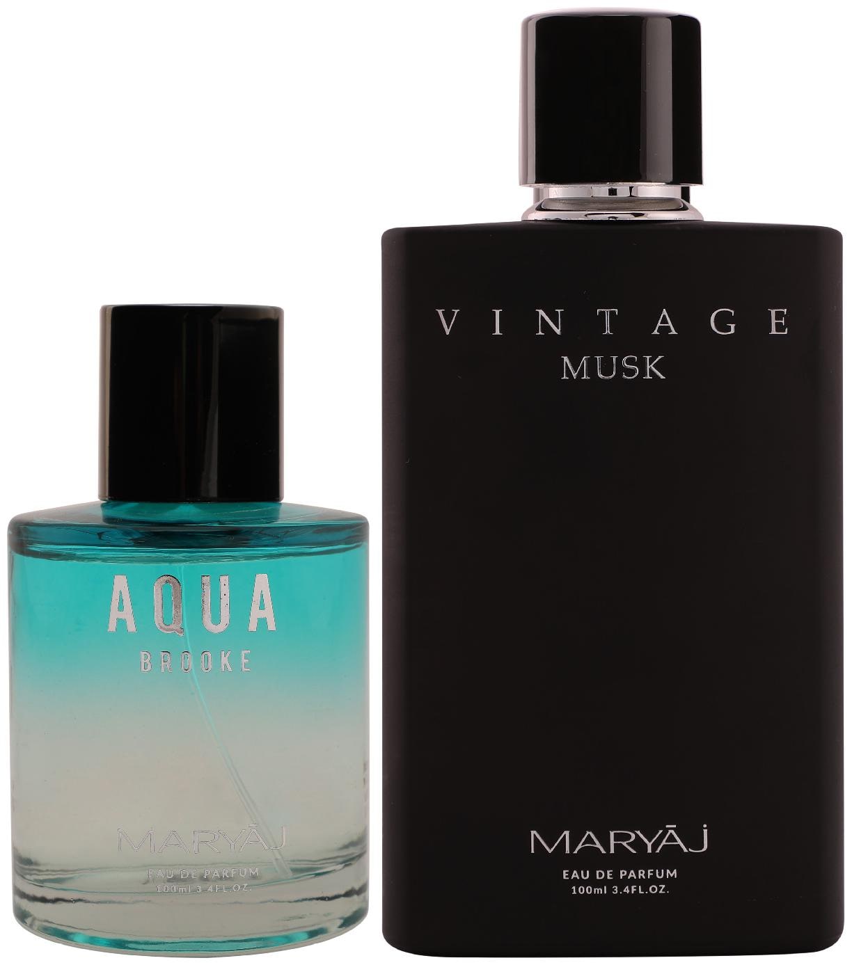 

Maryaj Aqua Brooke Eau De Parfum Citrus Floral Perfume 100ml For Women And Maryaj Vintage Musk Eau De Parfum Floral Musky Perfume 100ml For Unisex (Pack Of 2)