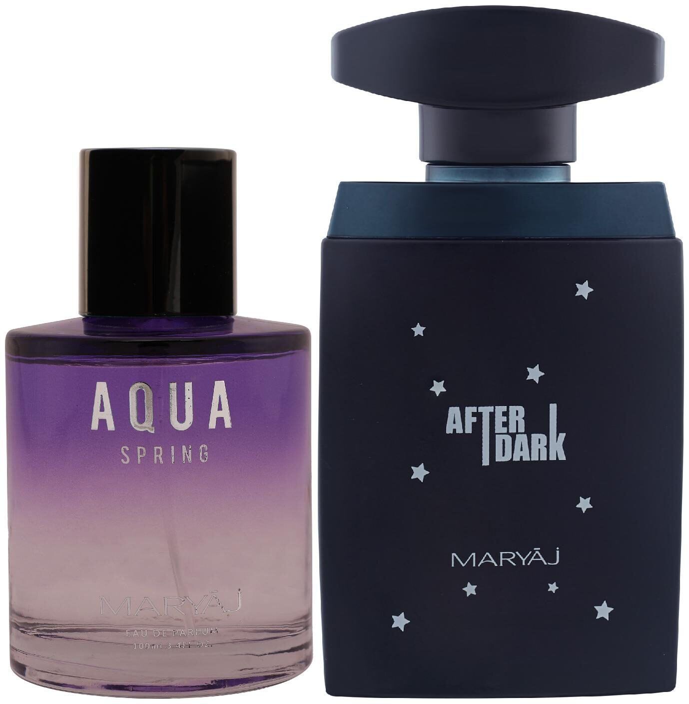 

Maryaj Aqua Spring Eau De Parfum Fruity Floral Perfume 100ml for Women and Maryaj After Dark Eau De Parfum Woody Aromatic Perfume 100ml for Men