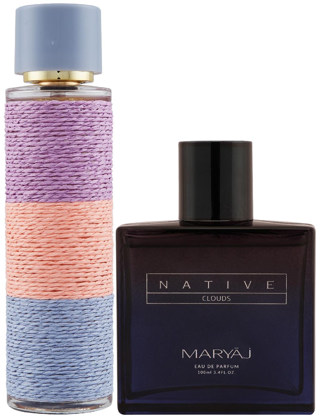 

Maryaj Deuce Femme Eau De Parfum Floral Fruity Perfume 100ml For Women And Maryaj Native Clouds Eau De Parfum Aromatic Woody Perfume 100ml For Unisex (Pack Of 2)