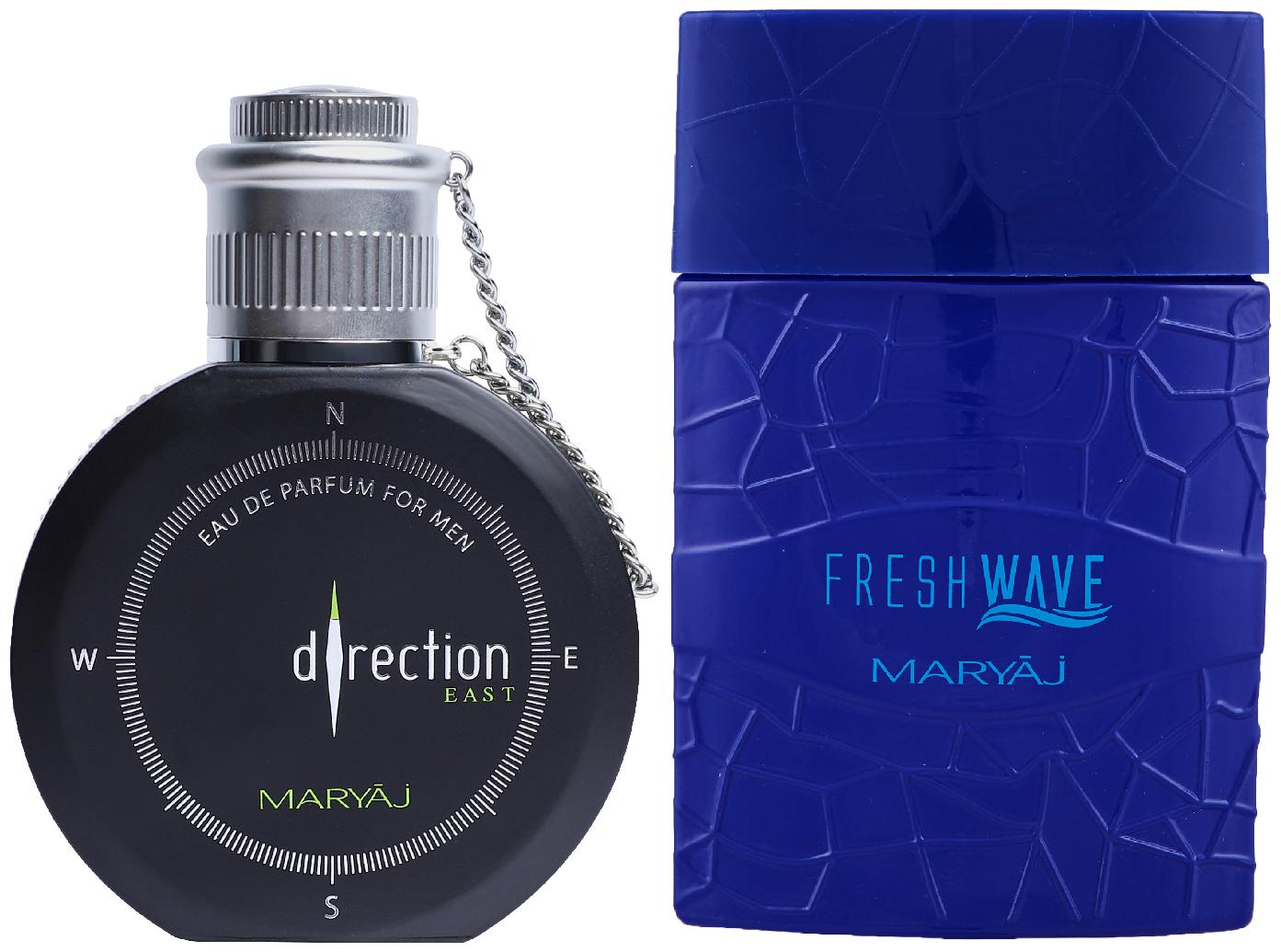 

Maryaj Direction East Eau De Parfum Citrus Spicy Perfume 100ml For Men And Maryaj Fresh Wave Eau De Parfum Citrus Woody Perfume 100ml For Men (Pack Of 2)